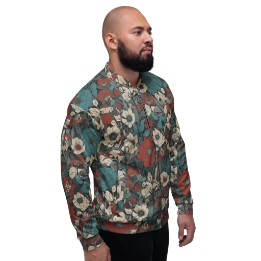 Crimson Conservatory on a Bomber Jacket