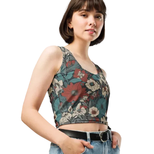 Crimson Conservatory on a Crop Top