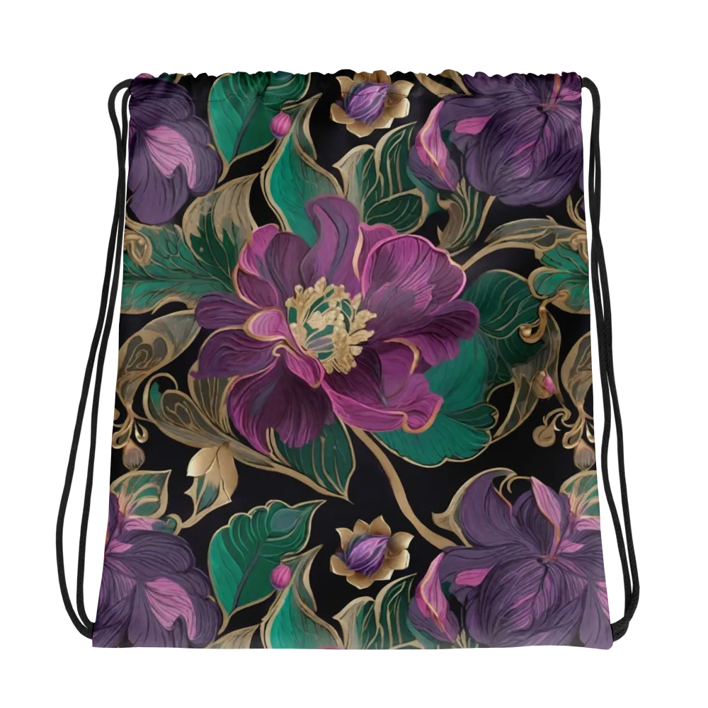 Amethyst Brocade on Drawstring Bag — Photo