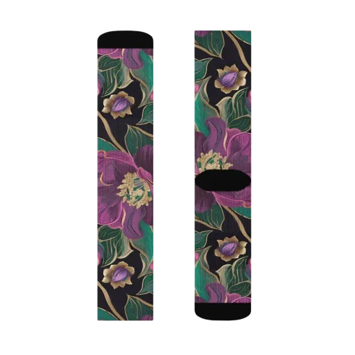Amethyst Brocade on a Socks