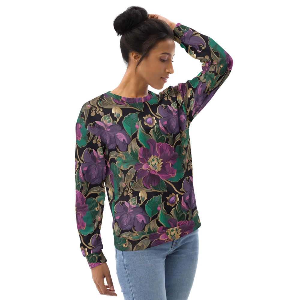 Amethyst Brocade on Sweatshirt — Right Front