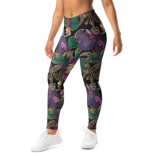 Amethyst Brocade on a Leggings