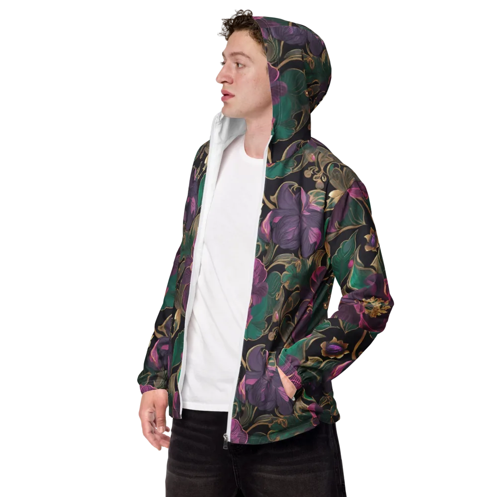 Amethyst Brocade on Men's Windbreaker — Left Front