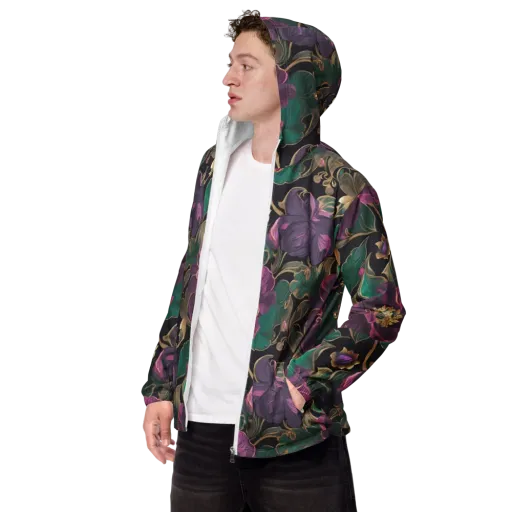 Amethyst Brocade on a Men's Windbreaker