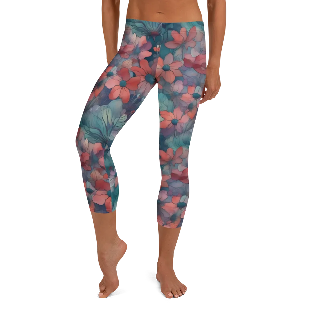 Velvet Botanica on Capri Leggings — Front
