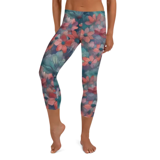 Velvet Botanica on a Capri Leggings
