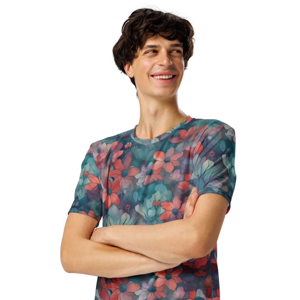 Velvet Botanica on Men's Crew Neck T-Shirt — Left Front