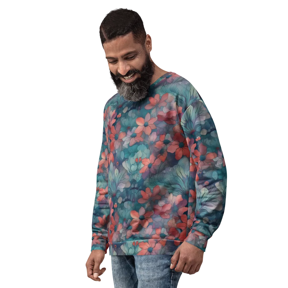 Velvet Botanica on Sweatshirt — Left Front