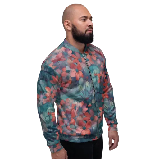 Velvet Botanica on a Bomber Jacket