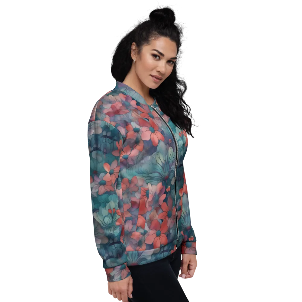 Velvet Botanica on Bomber Jacket — Right
