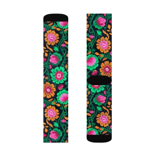 Neon Garden After Dark on a Socks