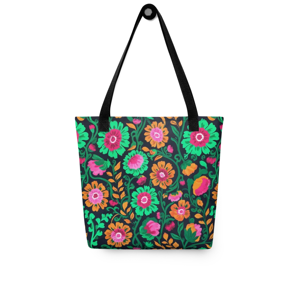 Neon Garden After Dark on Tote Bag — Front