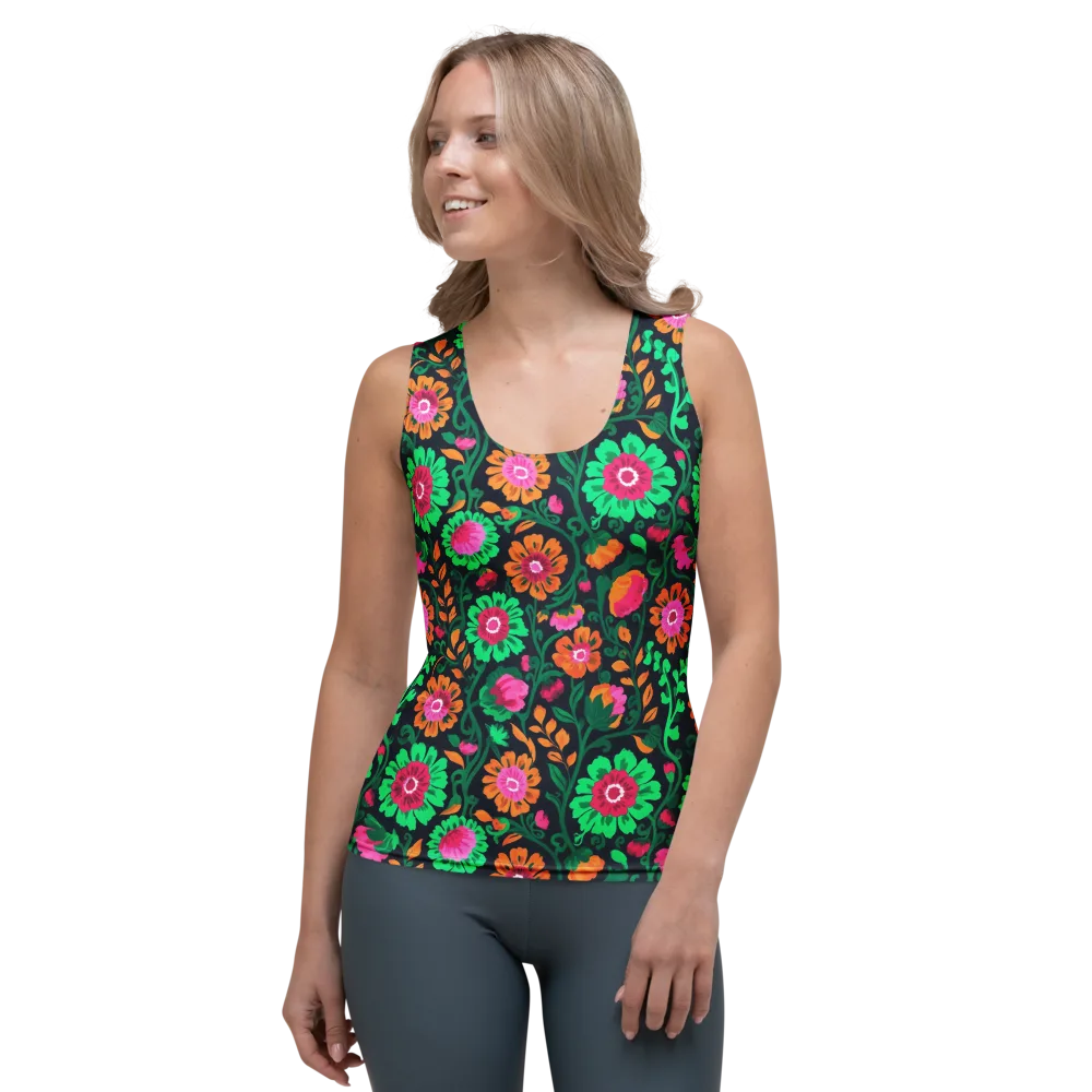 Neon Garden After Dark on Women's Tank Top — Front