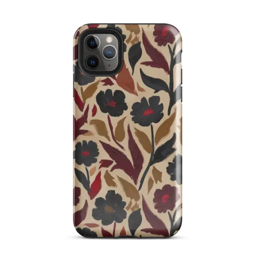Burgundy Brushwork on a Tough Case for iPhone®