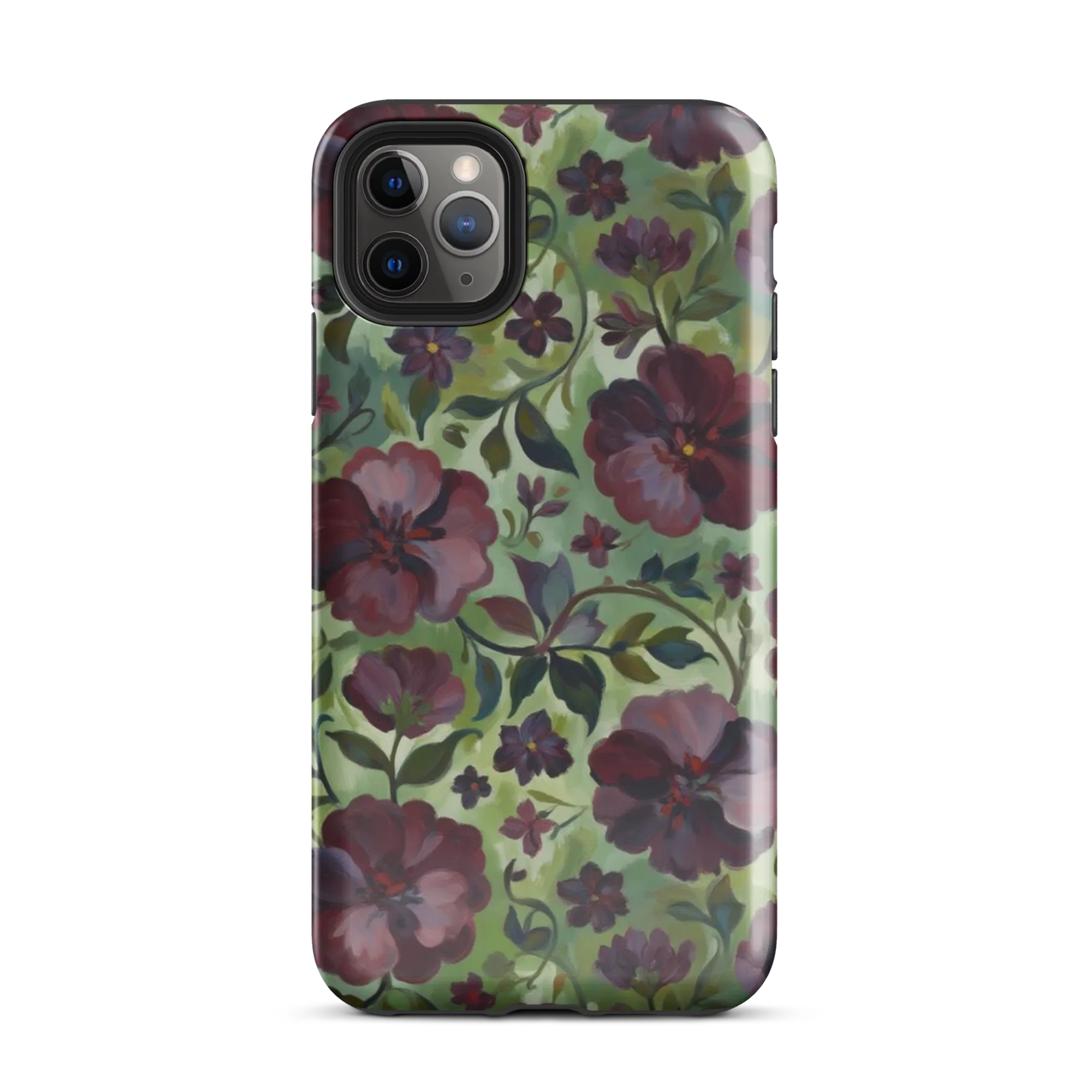 Burgundy Bloom on Tough Case for iPhone® — Front