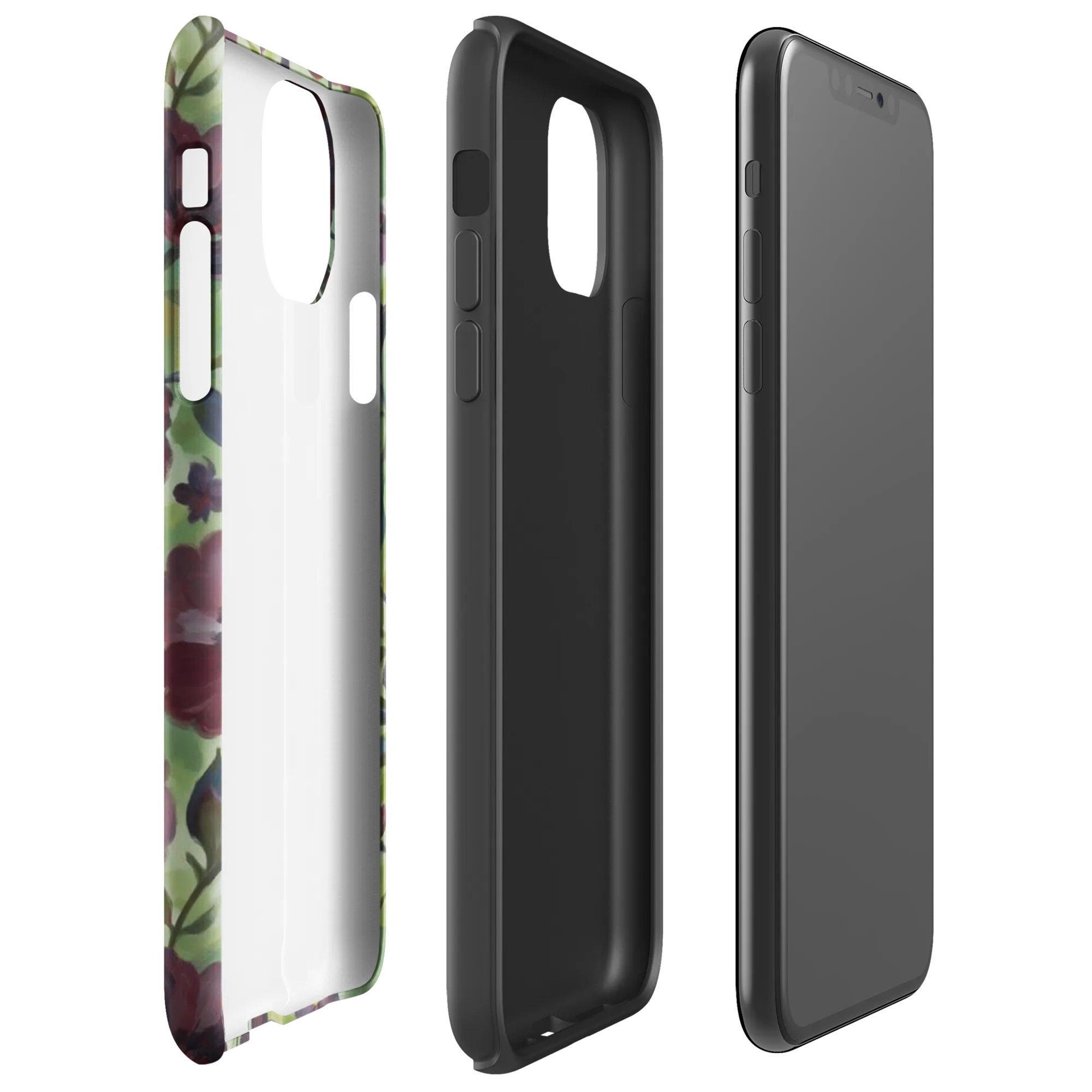 Burgundy Bloom on Tough Case for iPhone® — Right