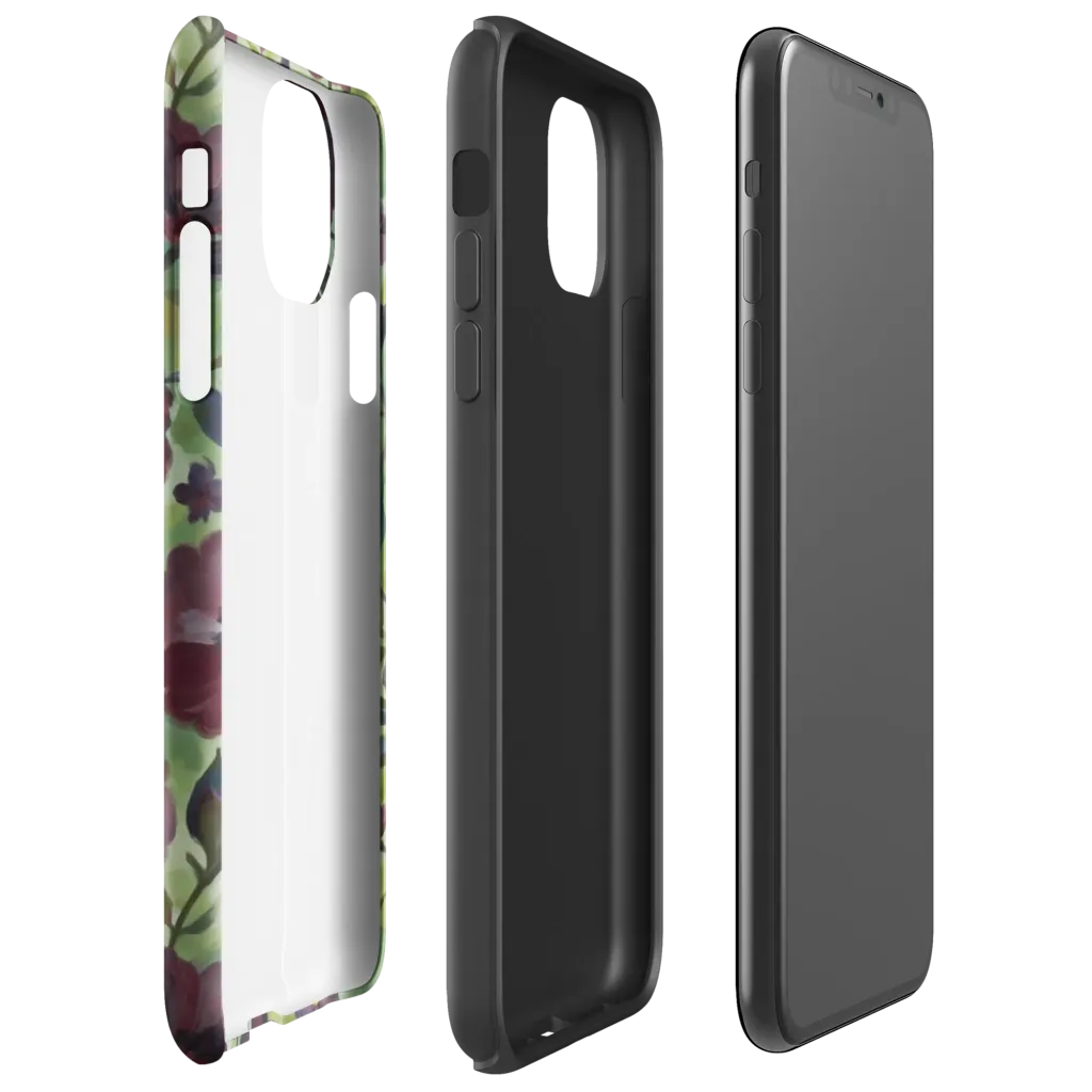 Burgundy Bloom on Tough Case for iPhone® — Right