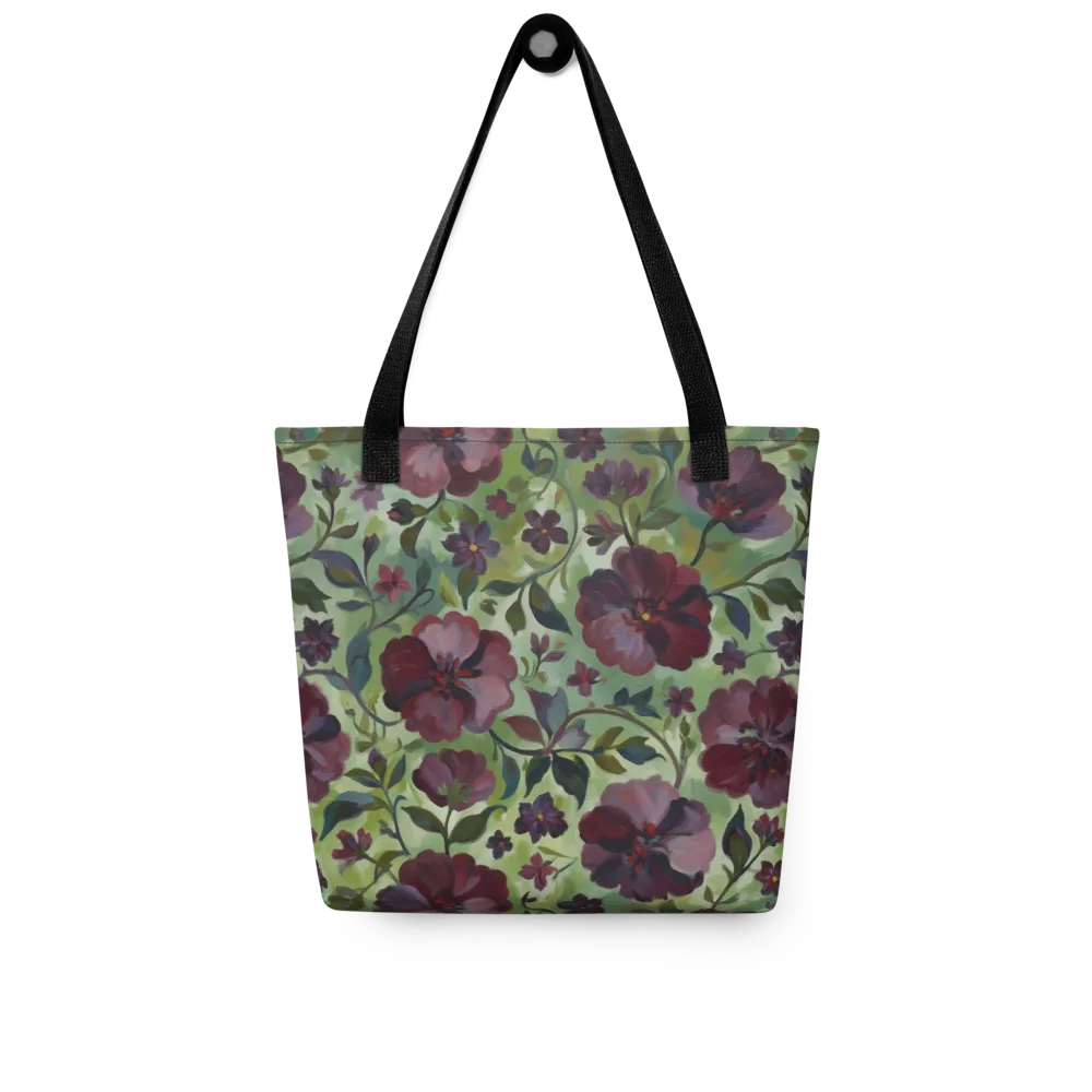 Burgundy Bloom on Tote Bag — Front