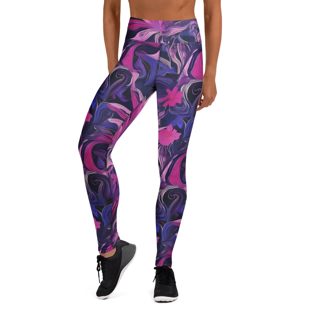 Violet Rapture on Yoga Leggings — Front