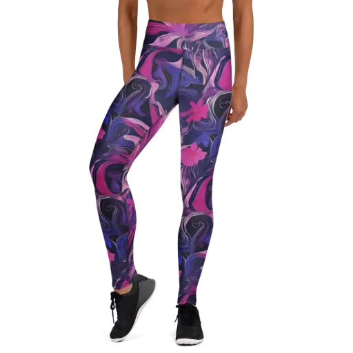 Violet Rapture on a Yoga Leggings