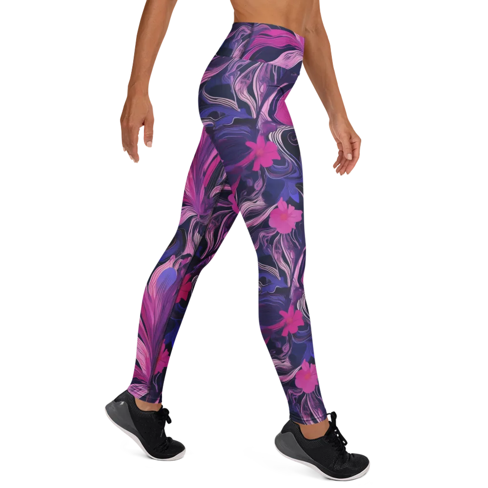 Violet Rapture on Yoga Leggings — Right