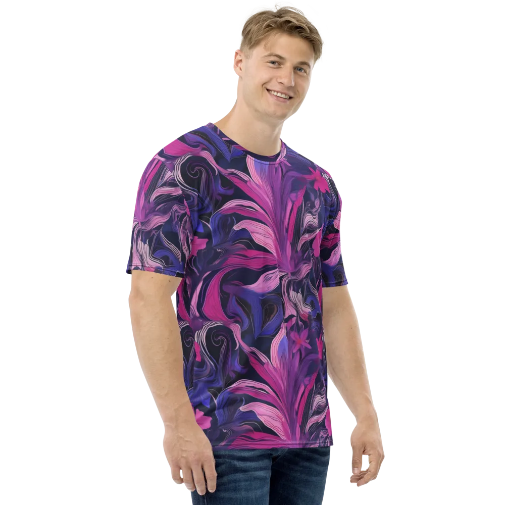 Violet Rapture on Men's Crew Neck T-Shirt — Right