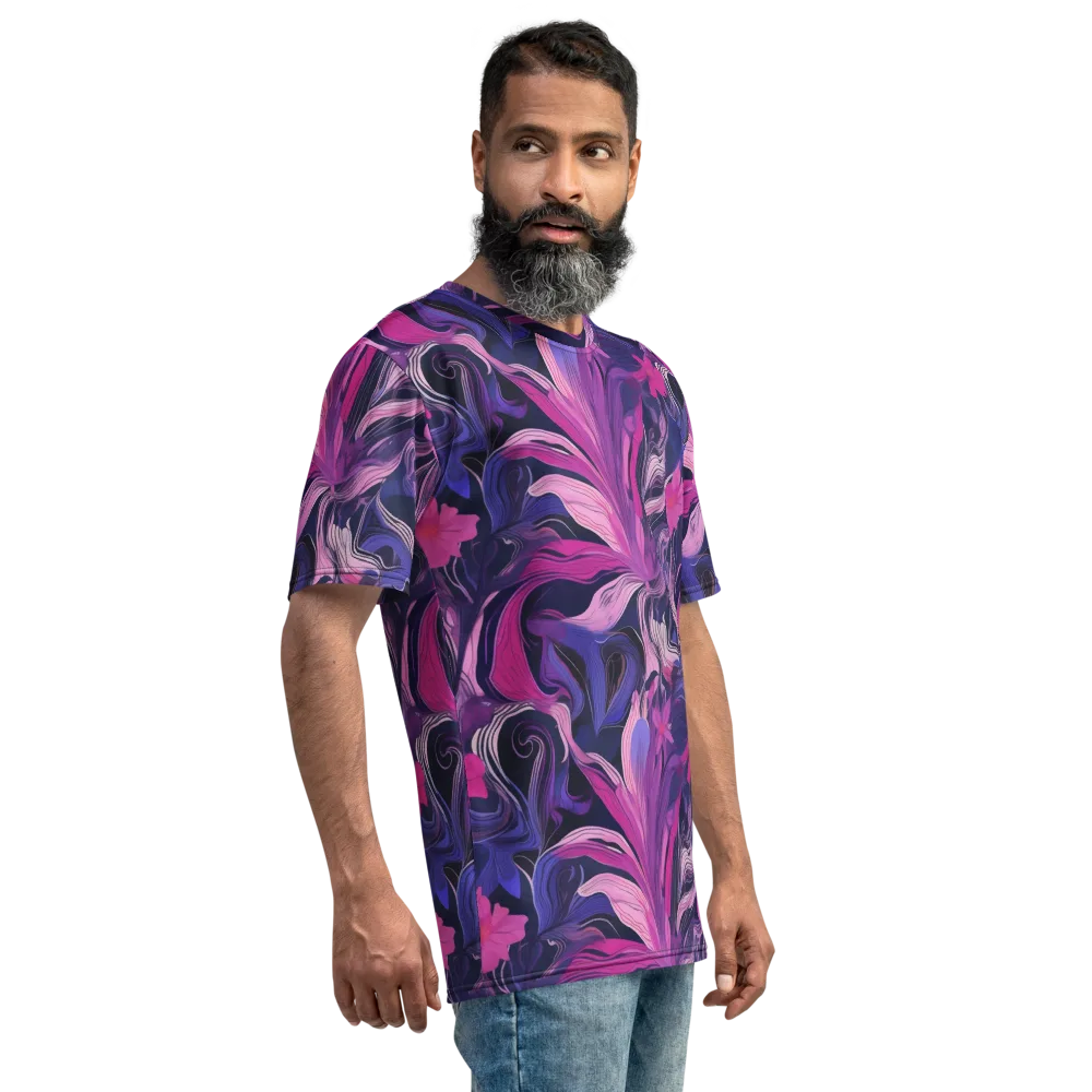 Violet Rapture on Men's Crew Neck T-Shirt — Right
