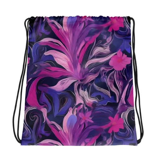 Violet Rapture on a Drawstring Bag