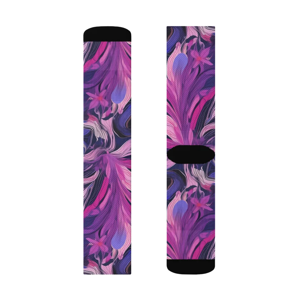 Violet Rapture on Socks — Left Sock