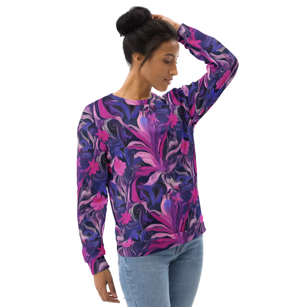Violet Rapture on Sweatshirt — Right Front
