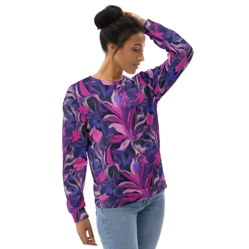 Violet Rapture on a Sweatshirt