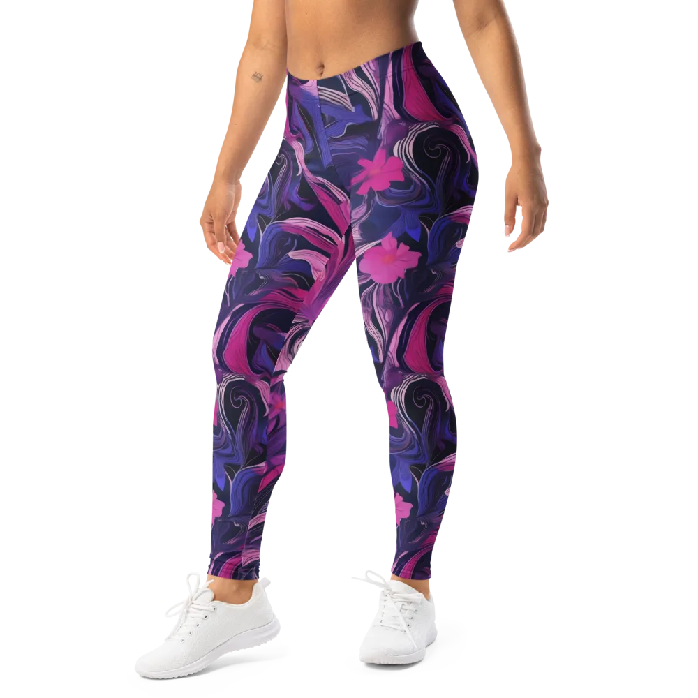 Violet Rapture on Leggings — Left Front