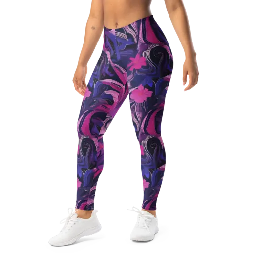 Violet Rapture on a Leggings