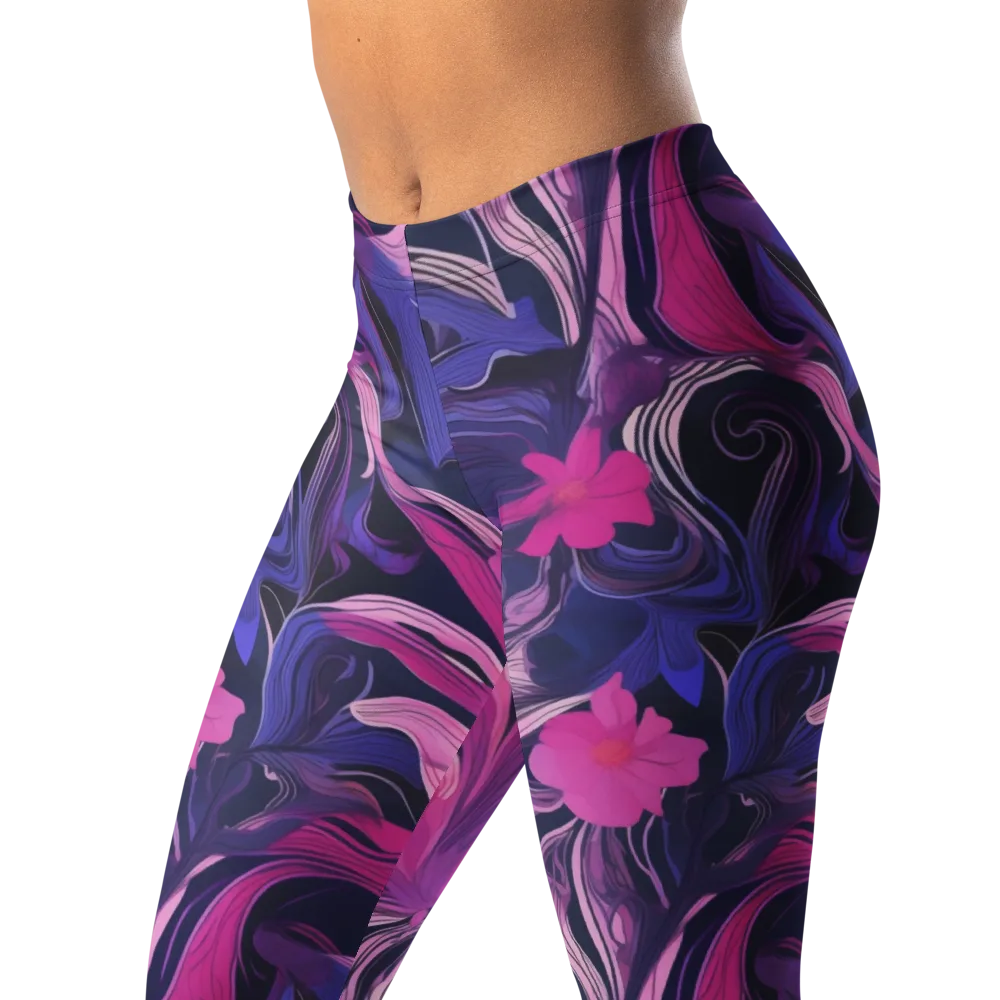 Violet Rapture on Leggings — Left Front