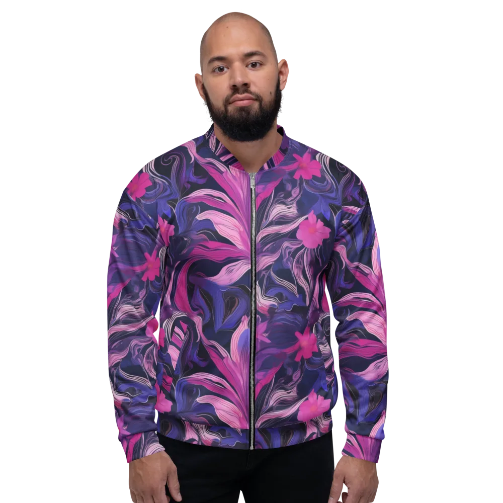Violet Rapture on Bomber Jacket — Front