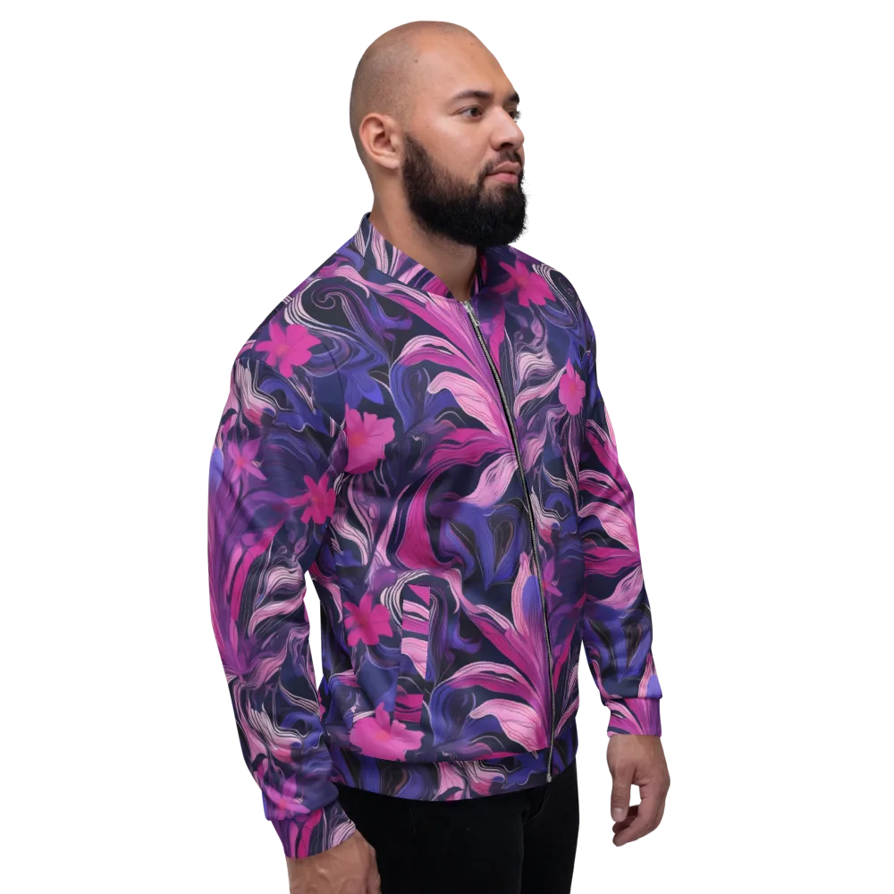 Violet Rapture on Bomber Jacket — Right