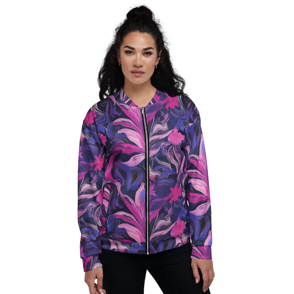 Violet Rapture on Bomber Jacket — Front