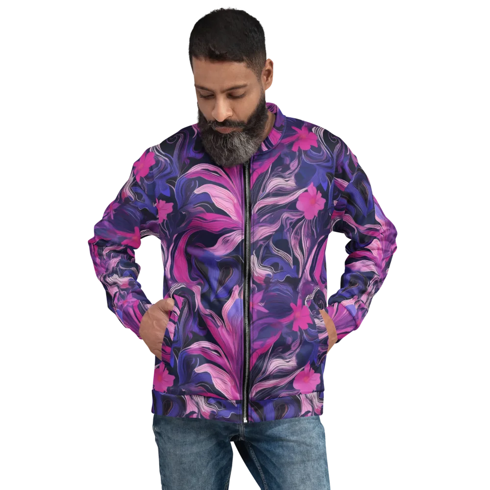 Violet Rapture on Bomber Jacket — Front