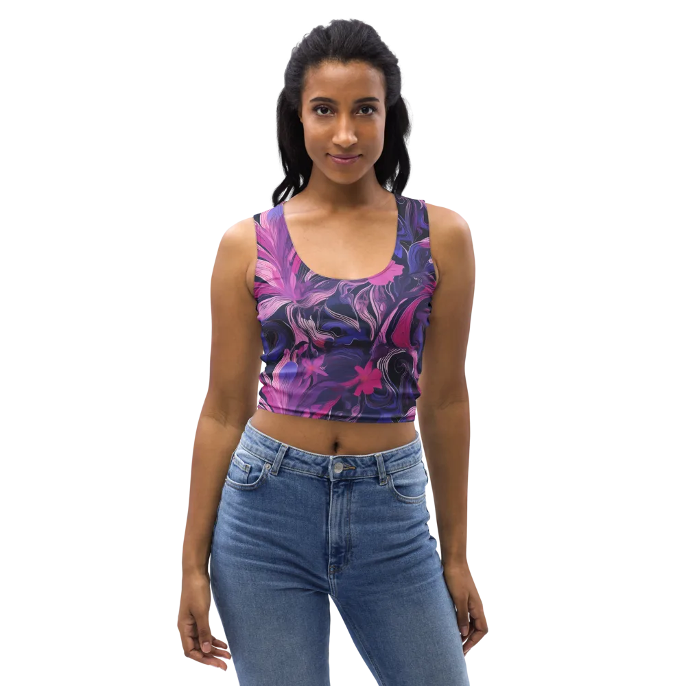 Violet Rapture on Crop Top — Front