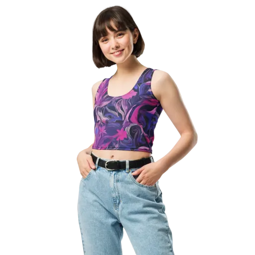 Violet Rapture on a Crop Top