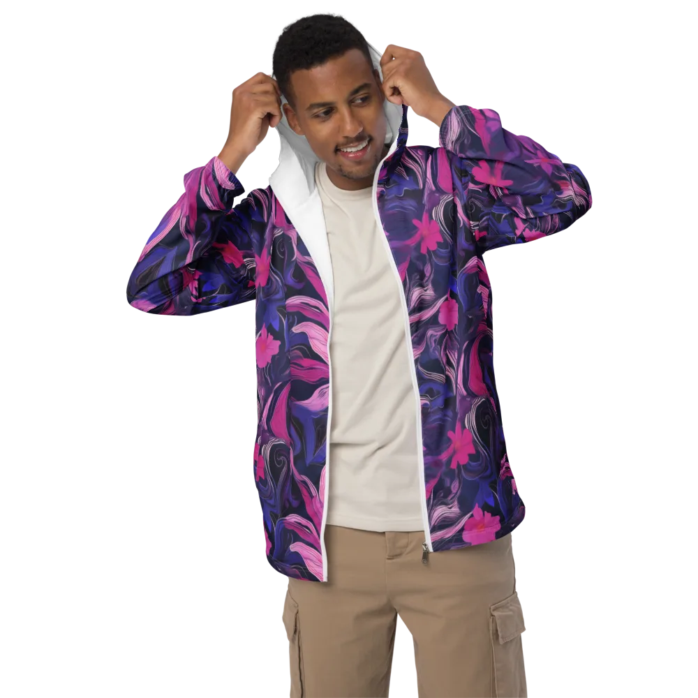 Violet Rapture on Men's Windbreaker — Front