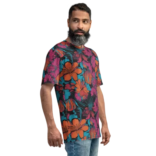 Tropic Static on a Men's Crew Neck T-Shirt