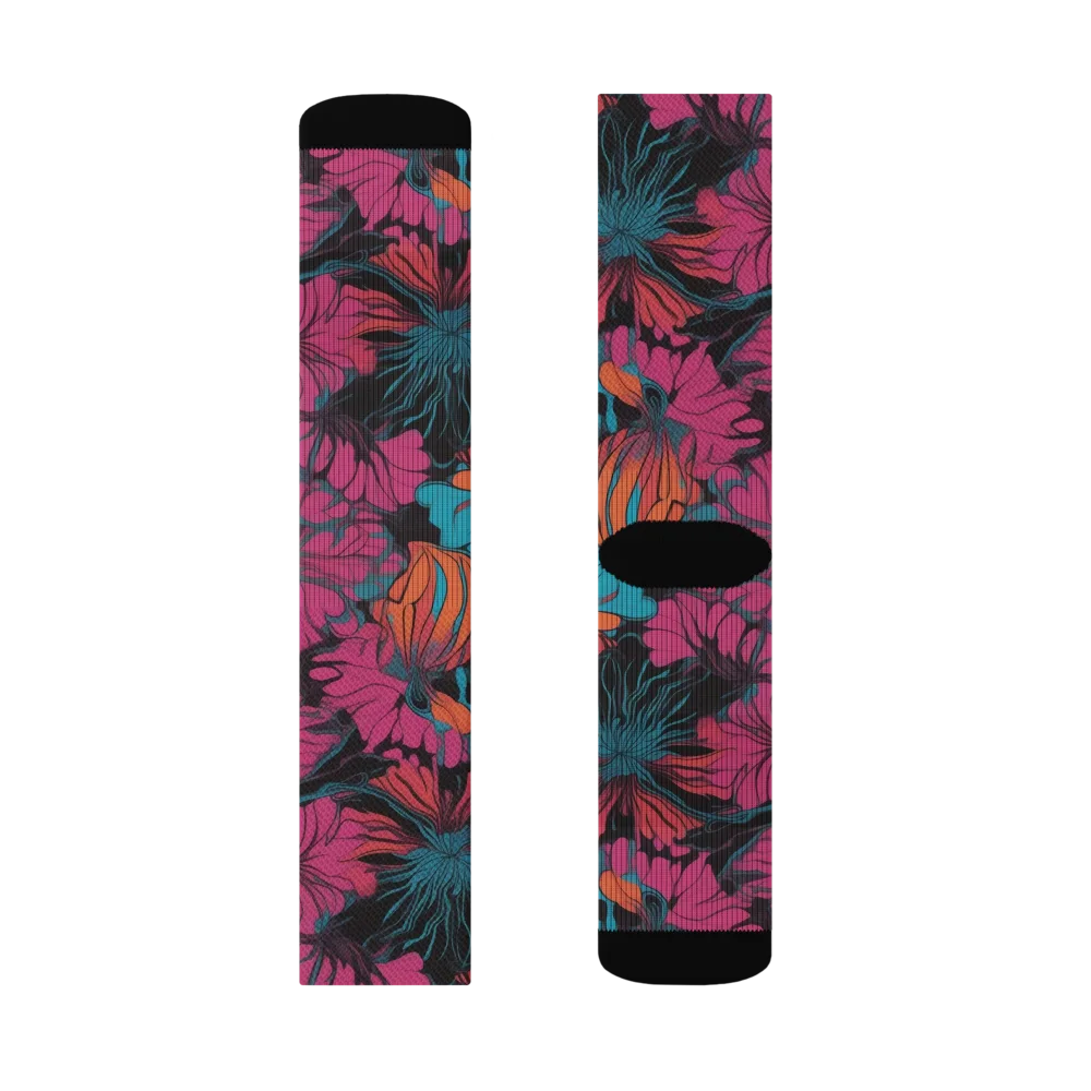 Tropic Static on Socks — Right Sock