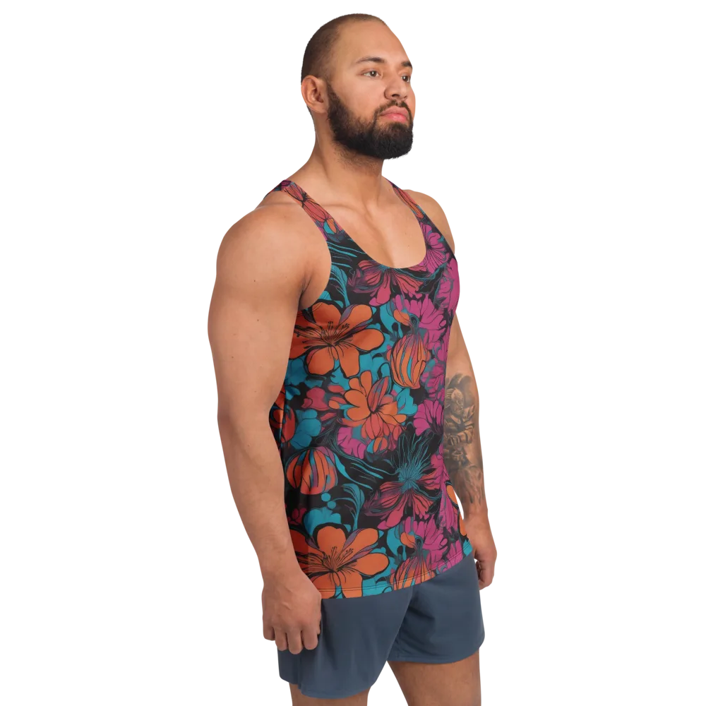Tropic Static on Men's Tank Top — Right Front
