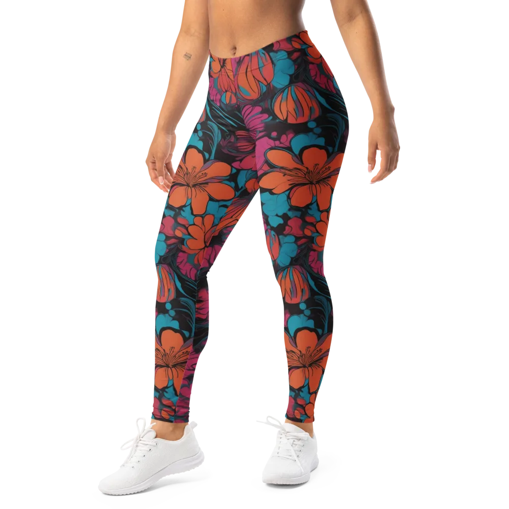 Tropic Static on Leggings — Left Front