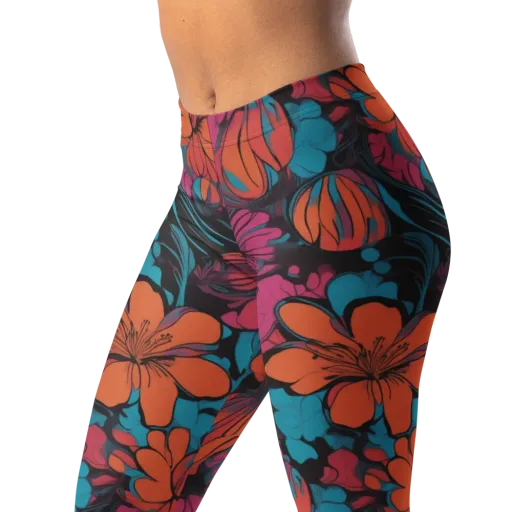 Tropic Static on a Leggings