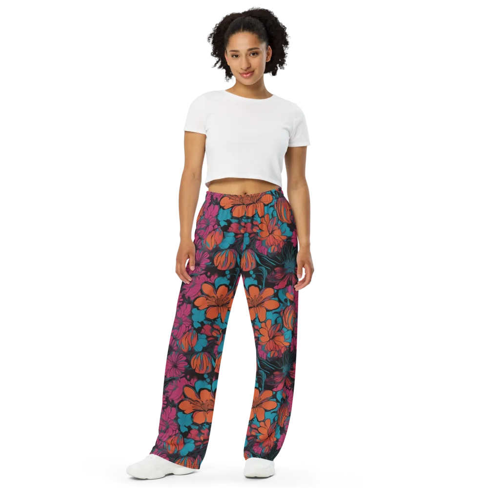 Tropic Static on Wide-Leg Pants — Front