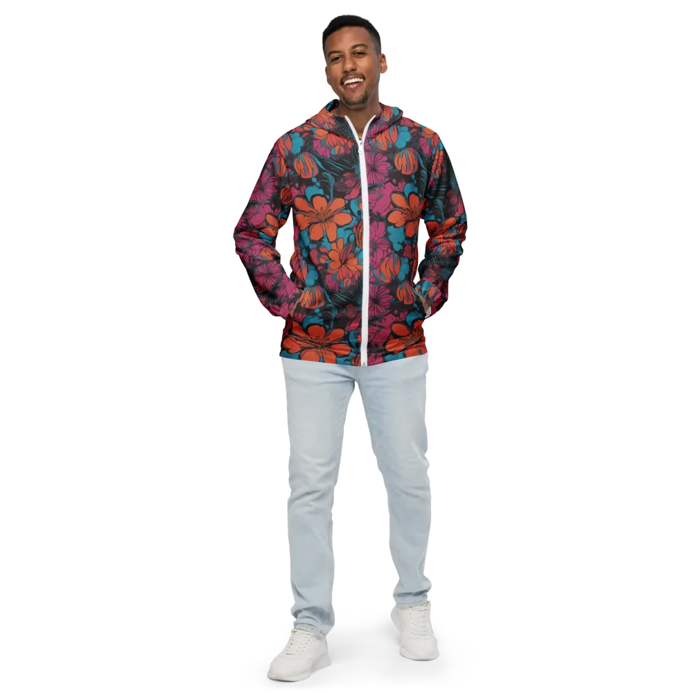 Tropic Static on Men's Windbreaker — Front
