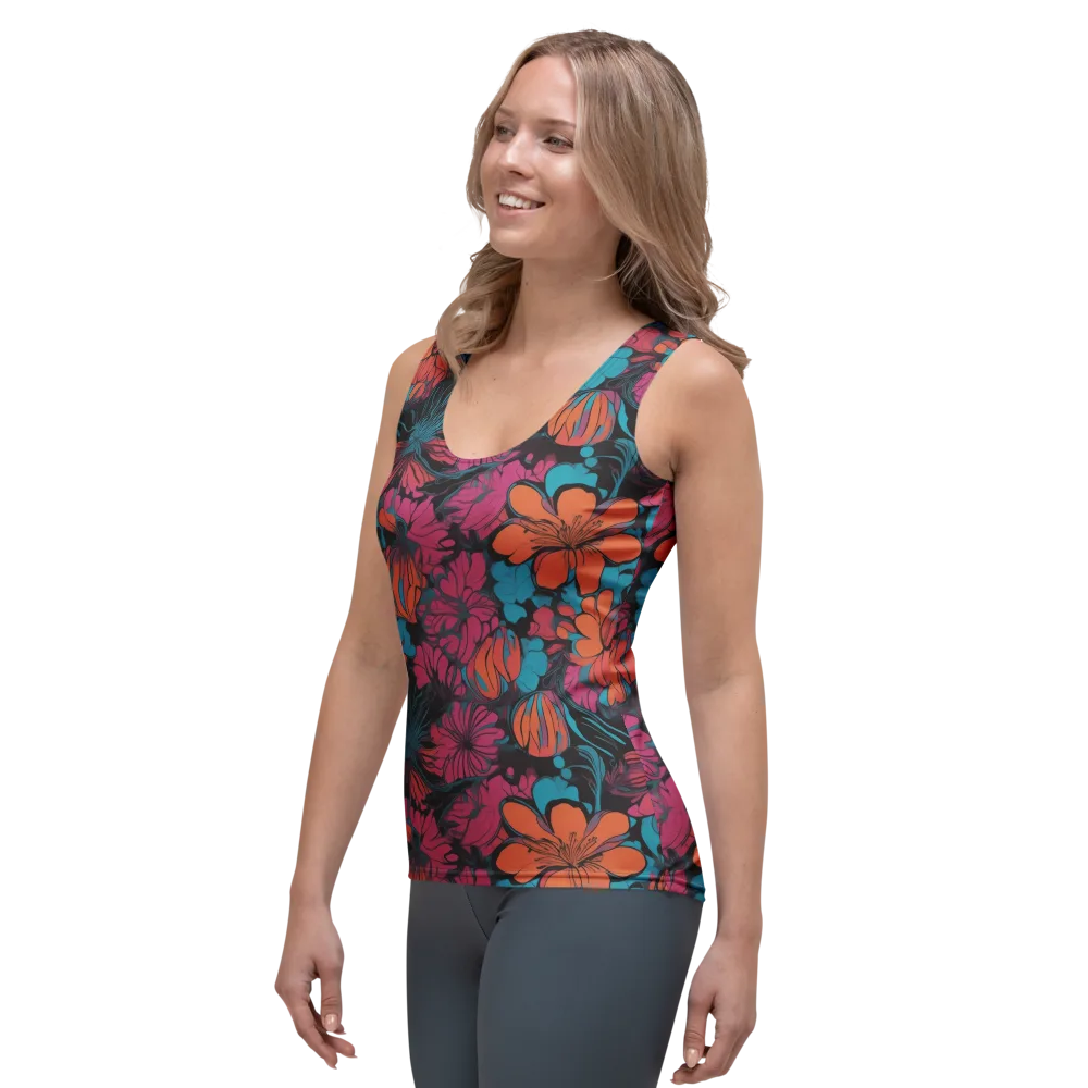 Tropic Static on Women's Tank Top — Left Front