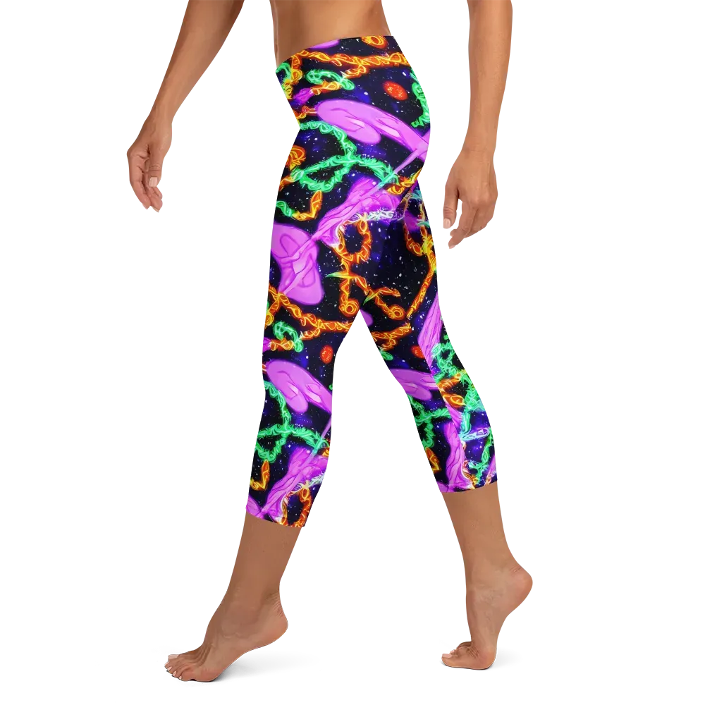 Enckell's Nebula on Capri Leggings — Left